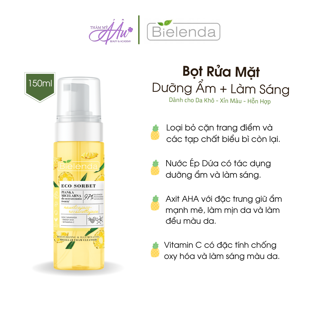 Bọt Rửa Mặt Dứa - Set ECO