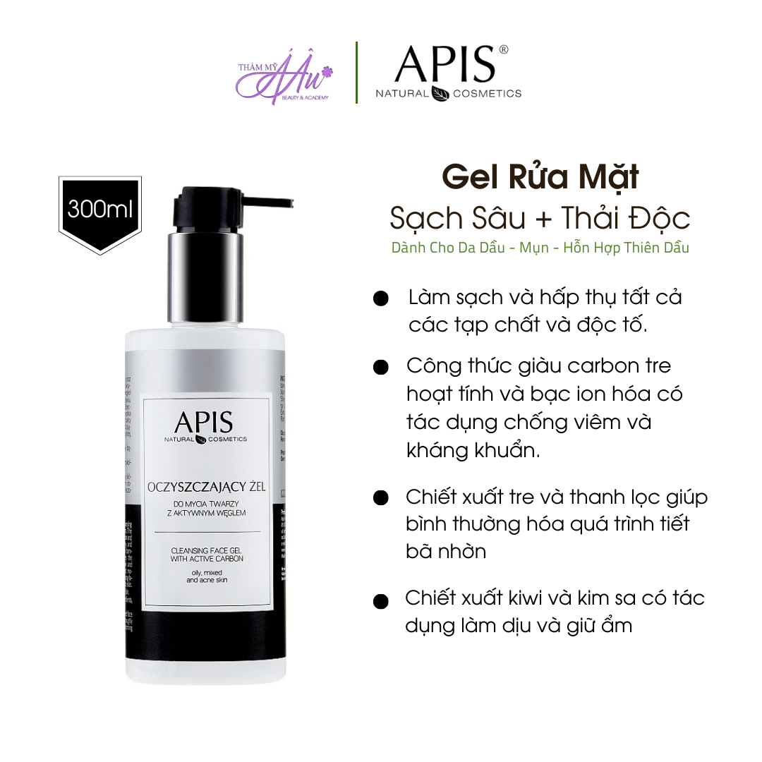 Gel Rửa Mặt Than Hoạt Tính Apis