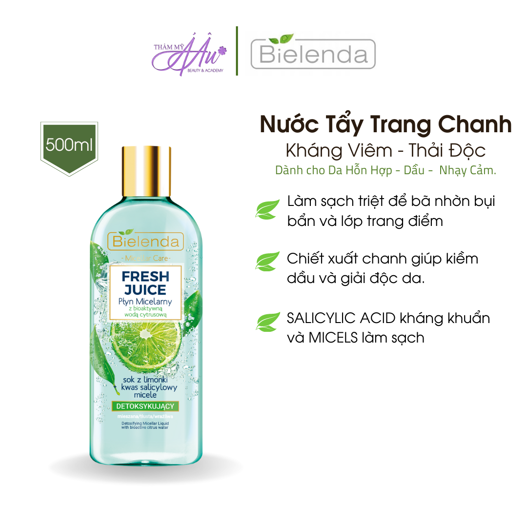 Nước Tẩy Trang Chanh - Kháng Khuẩn - Kìm Dầu